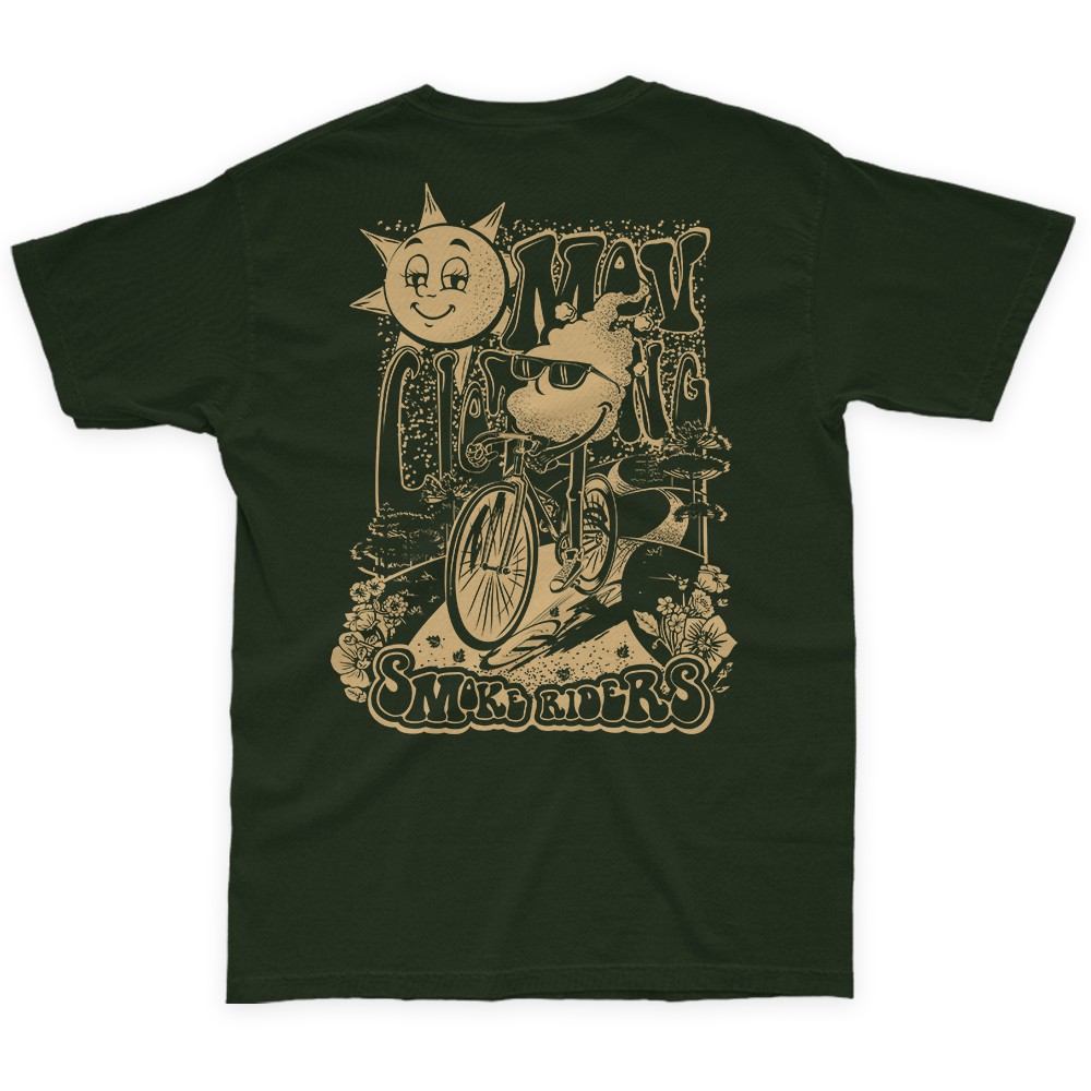 Camiseta Verde Smoke Riders