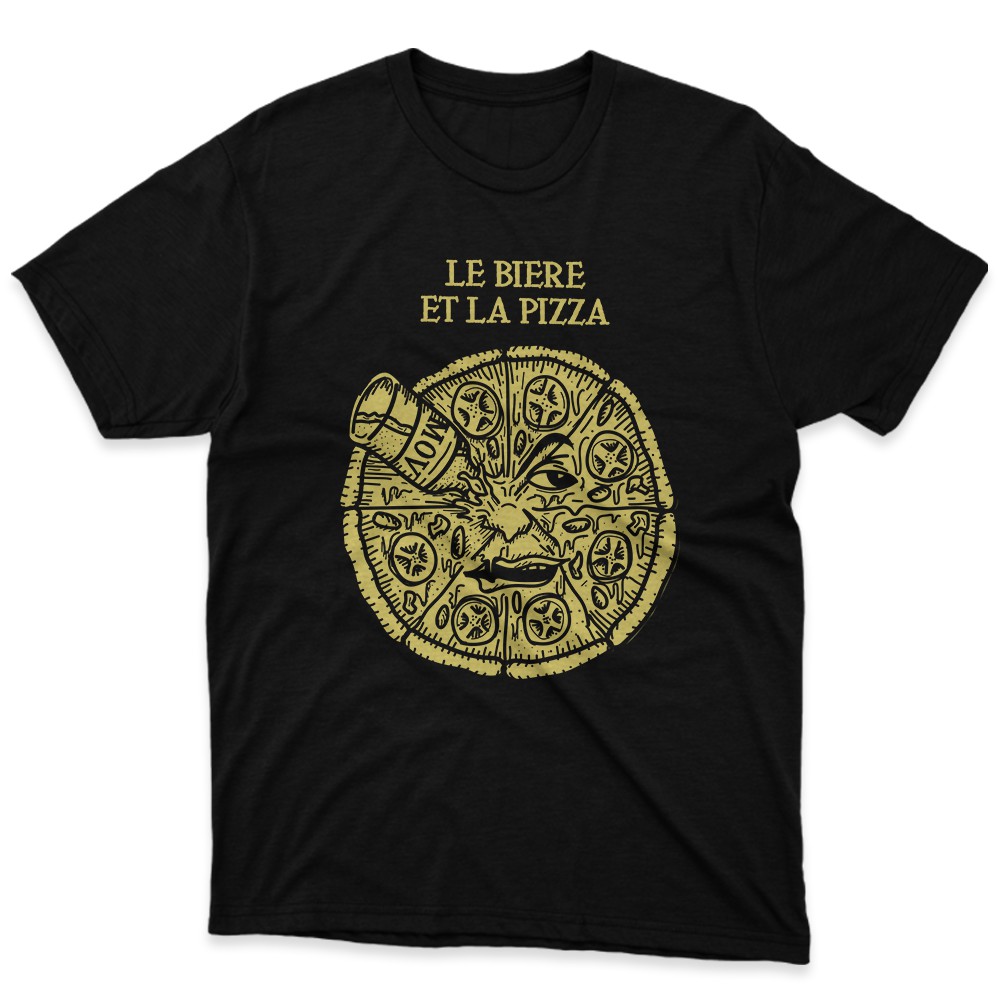 Camiseta Preta Le Bierre Et La Pizza