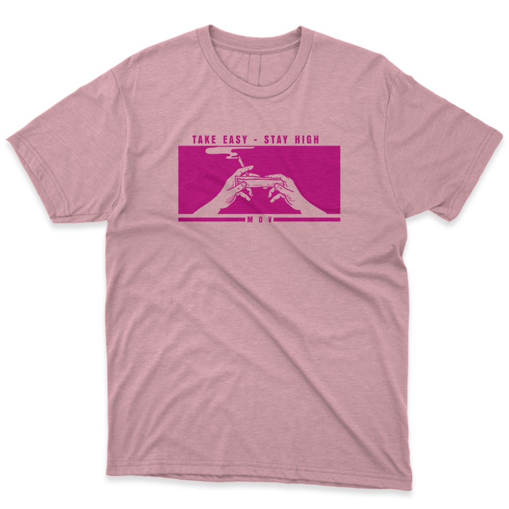 Camiseta Rosa Stay High